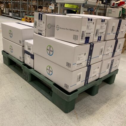 Sostenibilità e tecnologia per la logistica nella filiera healthcare: il progetto Bayer Green Pallet